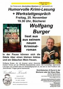 Wolfgang Burger stellt neuen Krimi vor