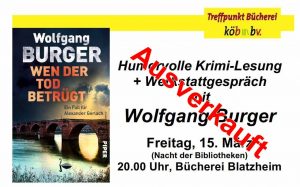 Krimilesung und Werkstattgespräch mit Wolfgang Burger