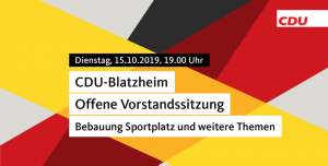 Offene Vorstandssitzung der CDU-Blatzheim