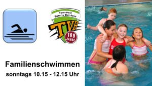 Familienschwimmen am Sonntag wird fortgesetzt